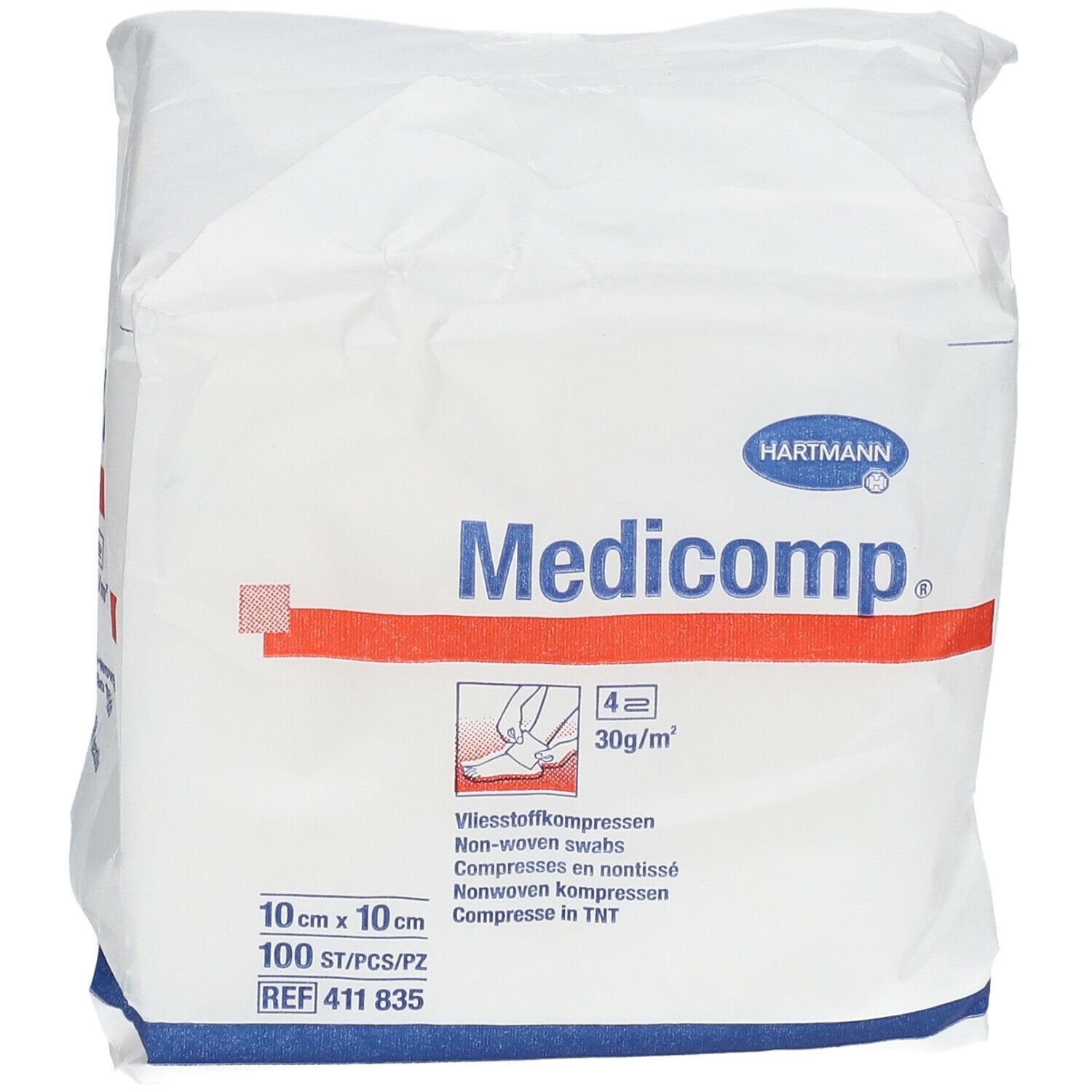 Hartmann Medicomp® Compresses stériles en nontissé 10 x 10 cm