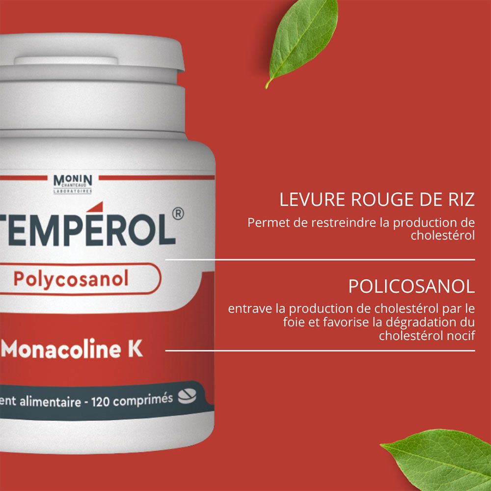 Monin TEMPÉROL complément à base de levure rouge de riz