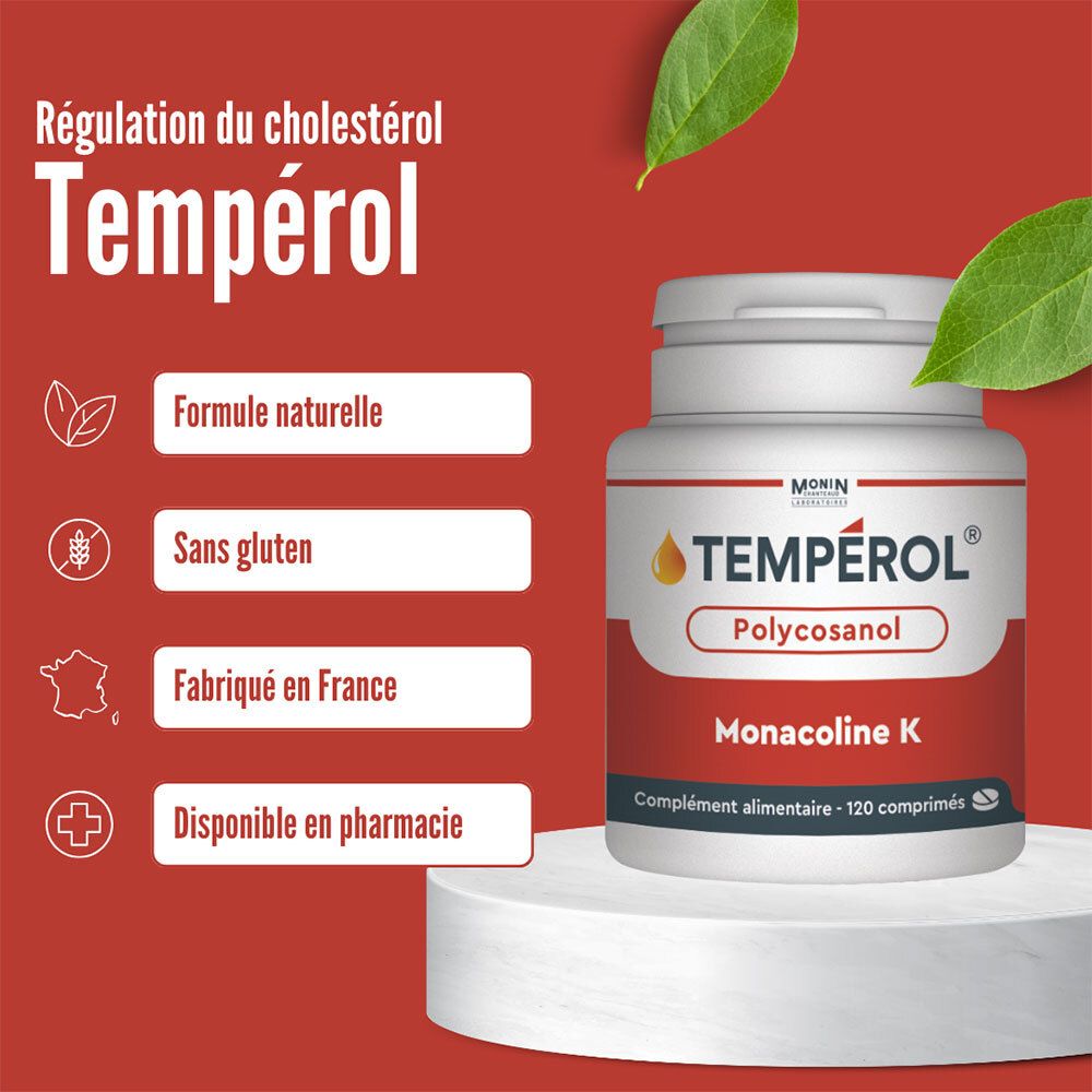 Monin TEMPÉROL complément à base de levure rouge de riz