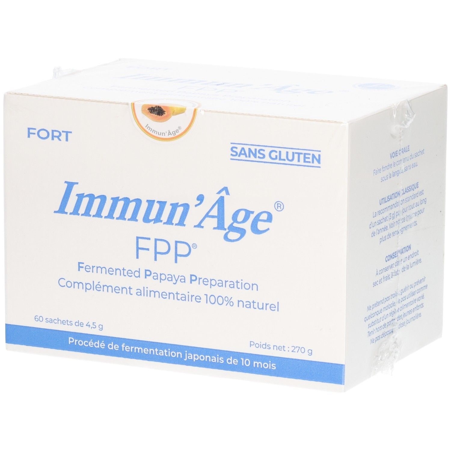 Immun'Âge FPP Fort: Préparation de papaye fermentée, 60 sachets de 4,5 g.