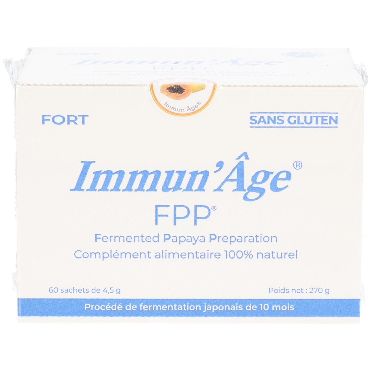 Immun'Âge FPP Fort: Préparation de papaye fermentée, 60 sachets de 4,5 g.