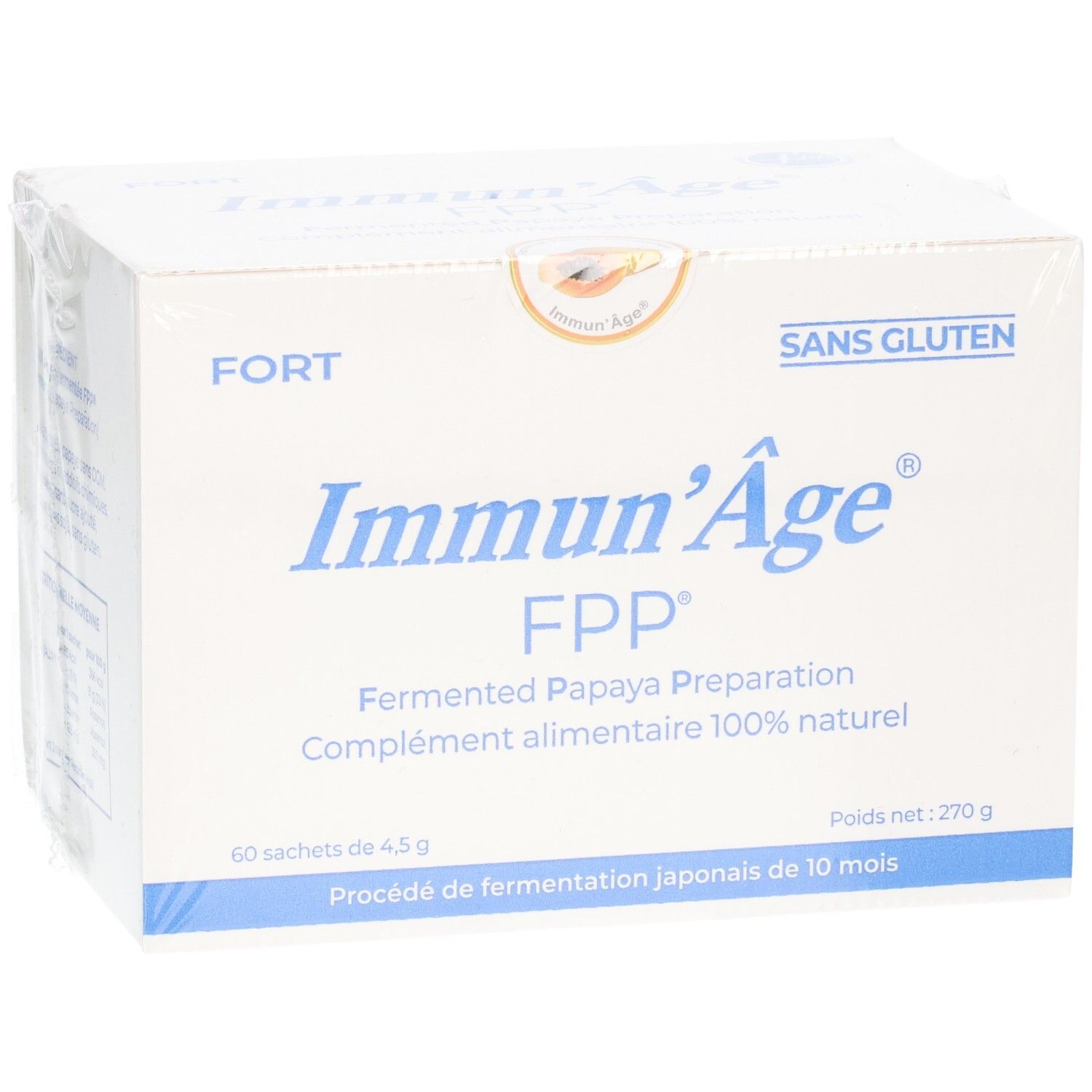 Immun'Âge FPP Fort: Préparation de papaye fermentée, 60 sachets de 4,5 g.