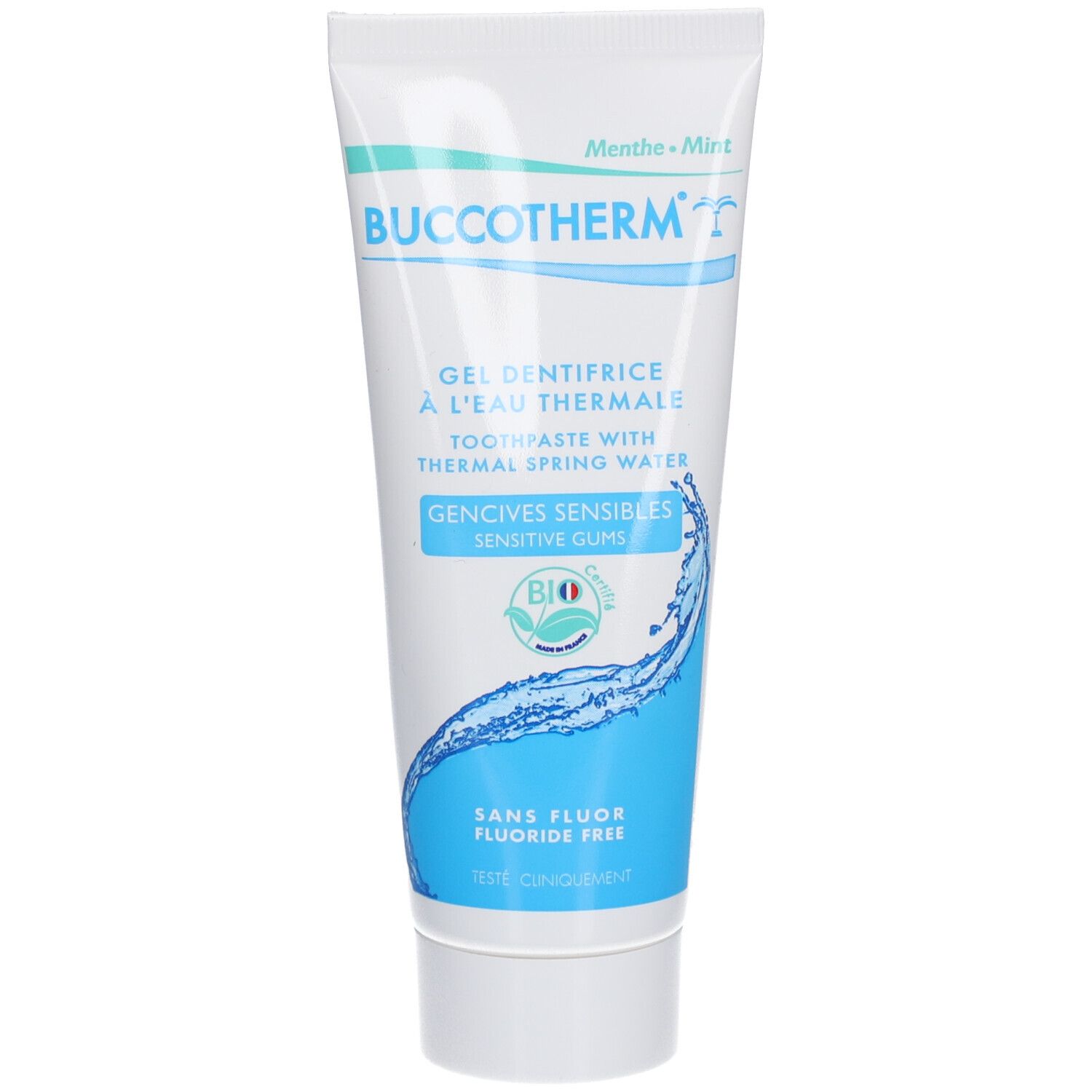 Buccotherm Gel Dentifrice à l'Eau Thermale Gencives Sensibles Sans Fluor Bio