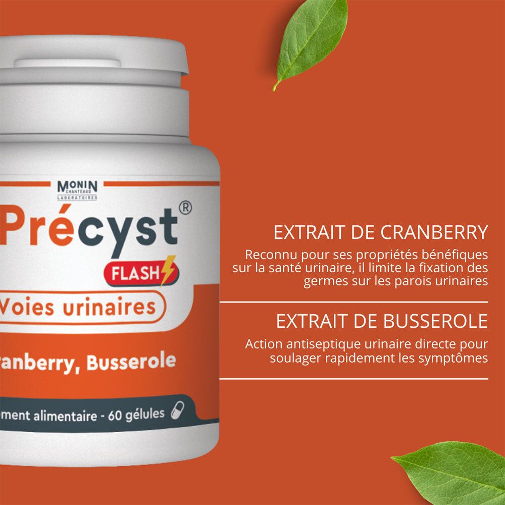 PRECYST FLASH - Gélule, complément alimentaire à visée urinaire.  - bt 60