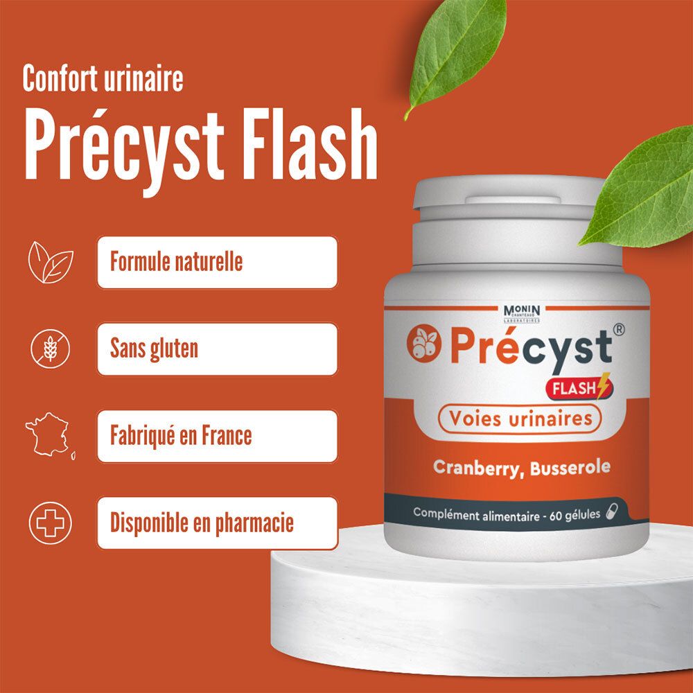 PRECYST FLASH - Gélule, complément alimentaire à visée urinaire.  - bt 60
