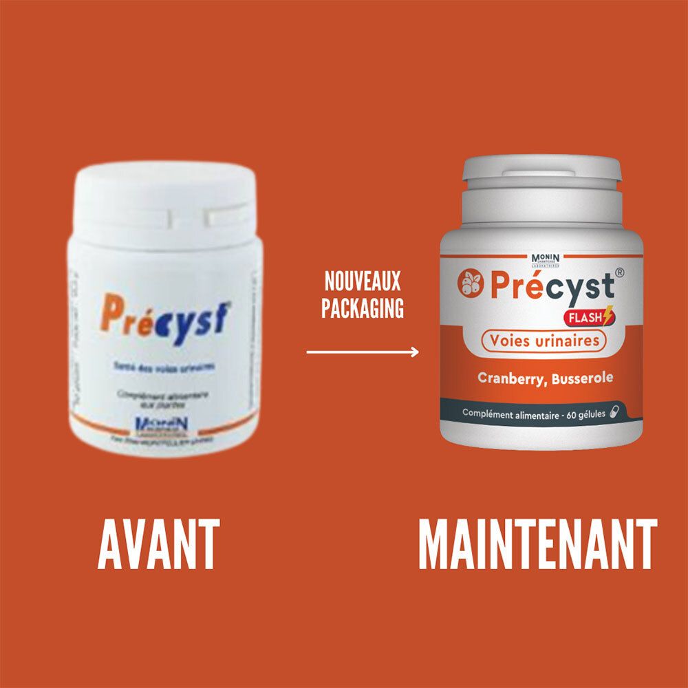PRECYST FLASH - Gélule, complément alimentaire à visée urinaire.  - bt 60