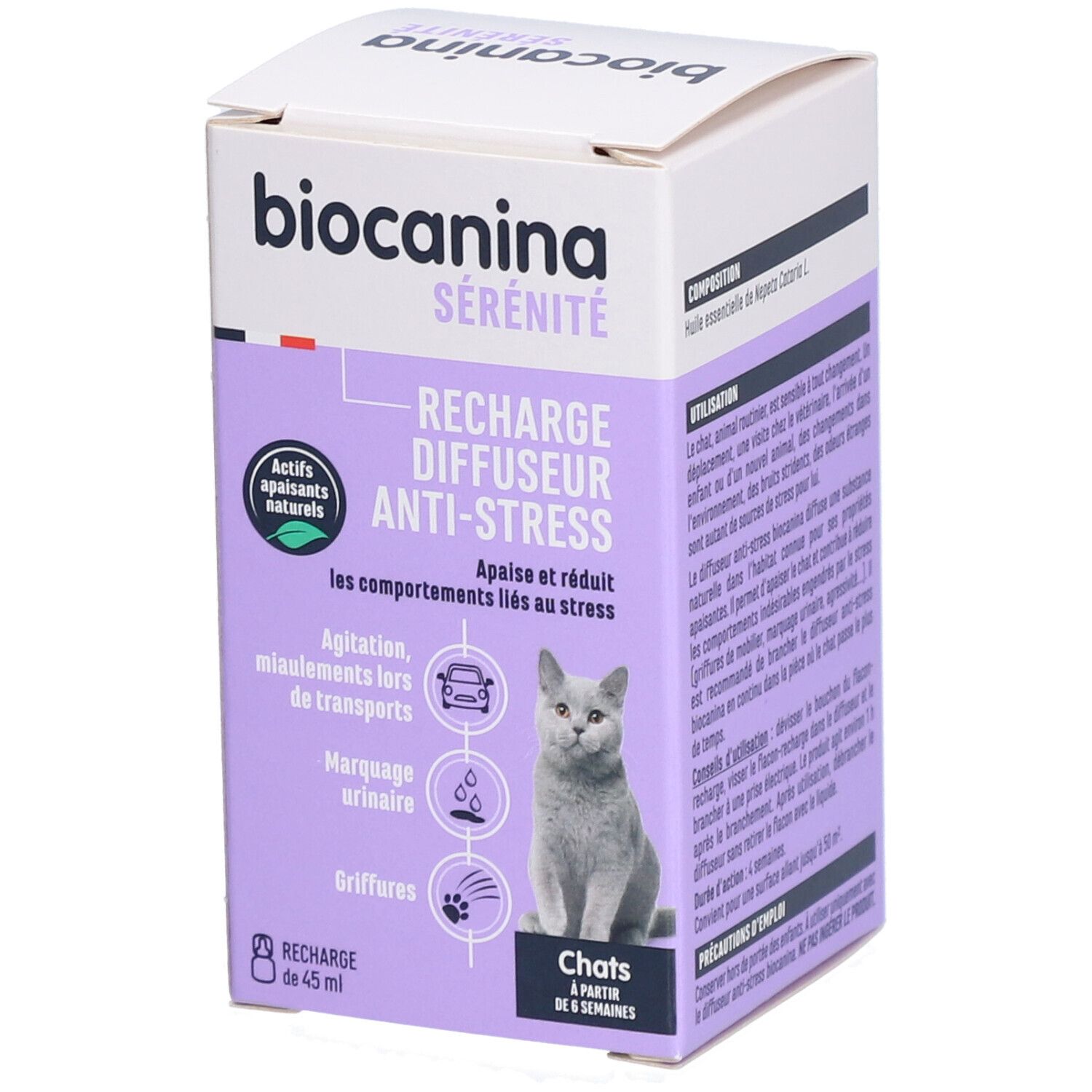 Biocanina Sérénité – Recharge Diffuseur Anti-Stress – Chats