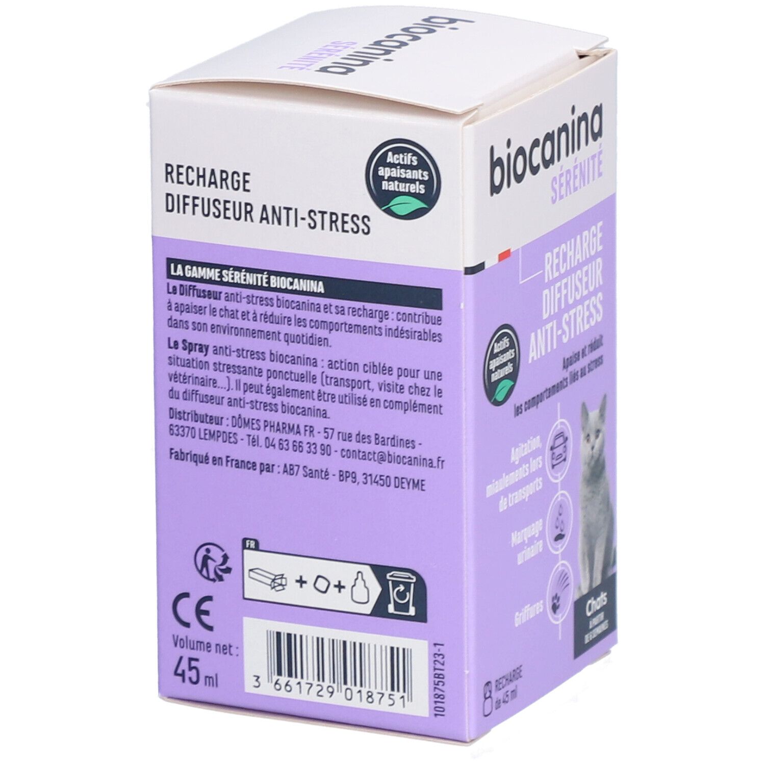 Biocanina Sérénité – Recharge Diffuseur Anti-Stress – Chats
