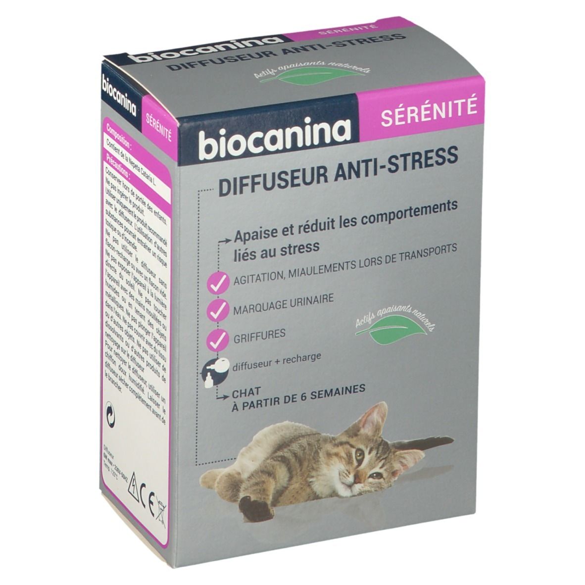 BIOCANINA Diffuseur avec recharge anti-stress chat Biocanina