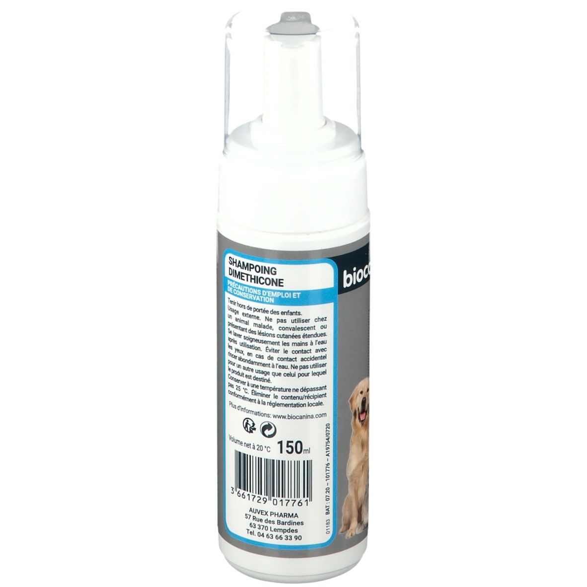 biocanina Shampooing mousse sans rinçage chien et chat