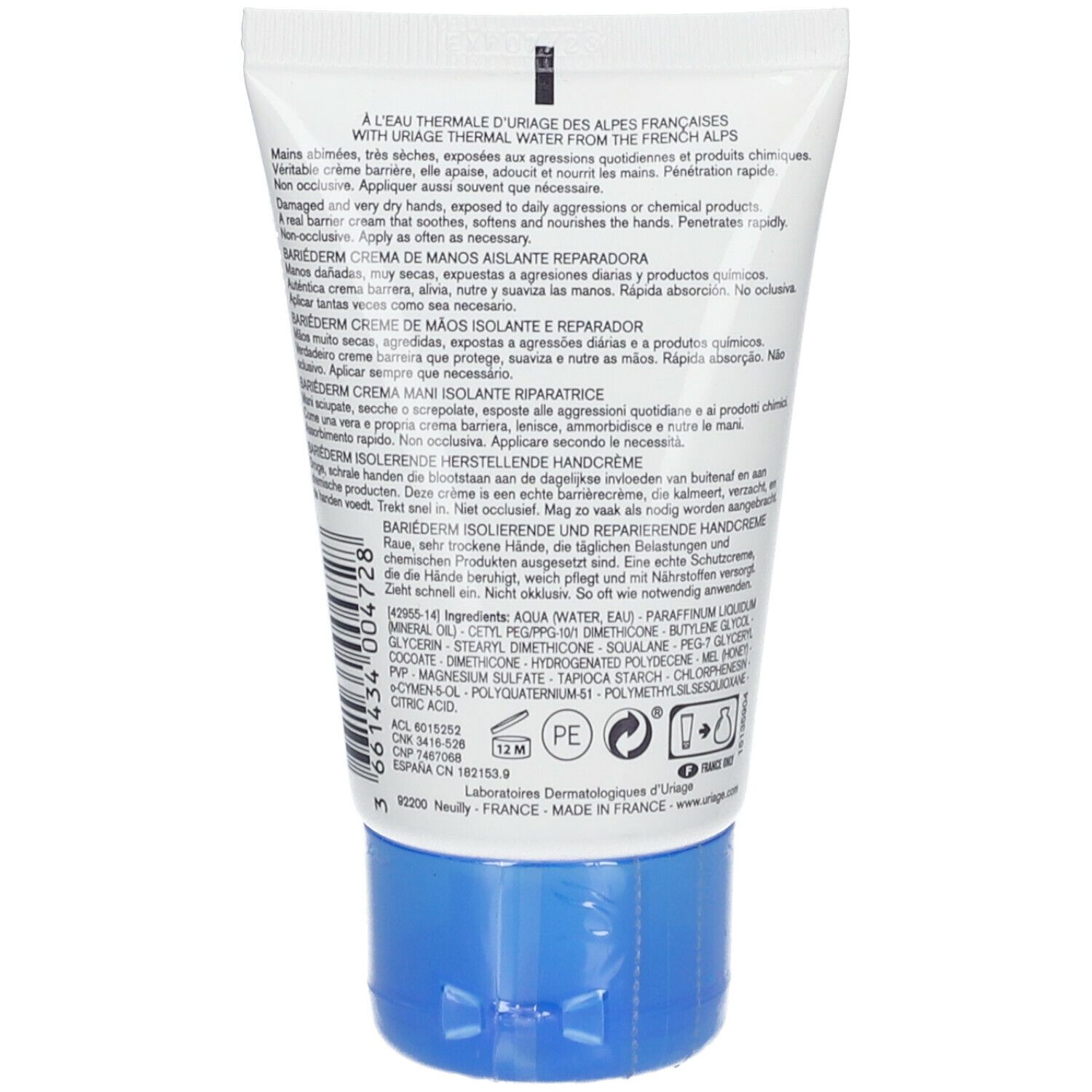 URIAGE Bariéderm Crème Mains Isolante Réparatrice
