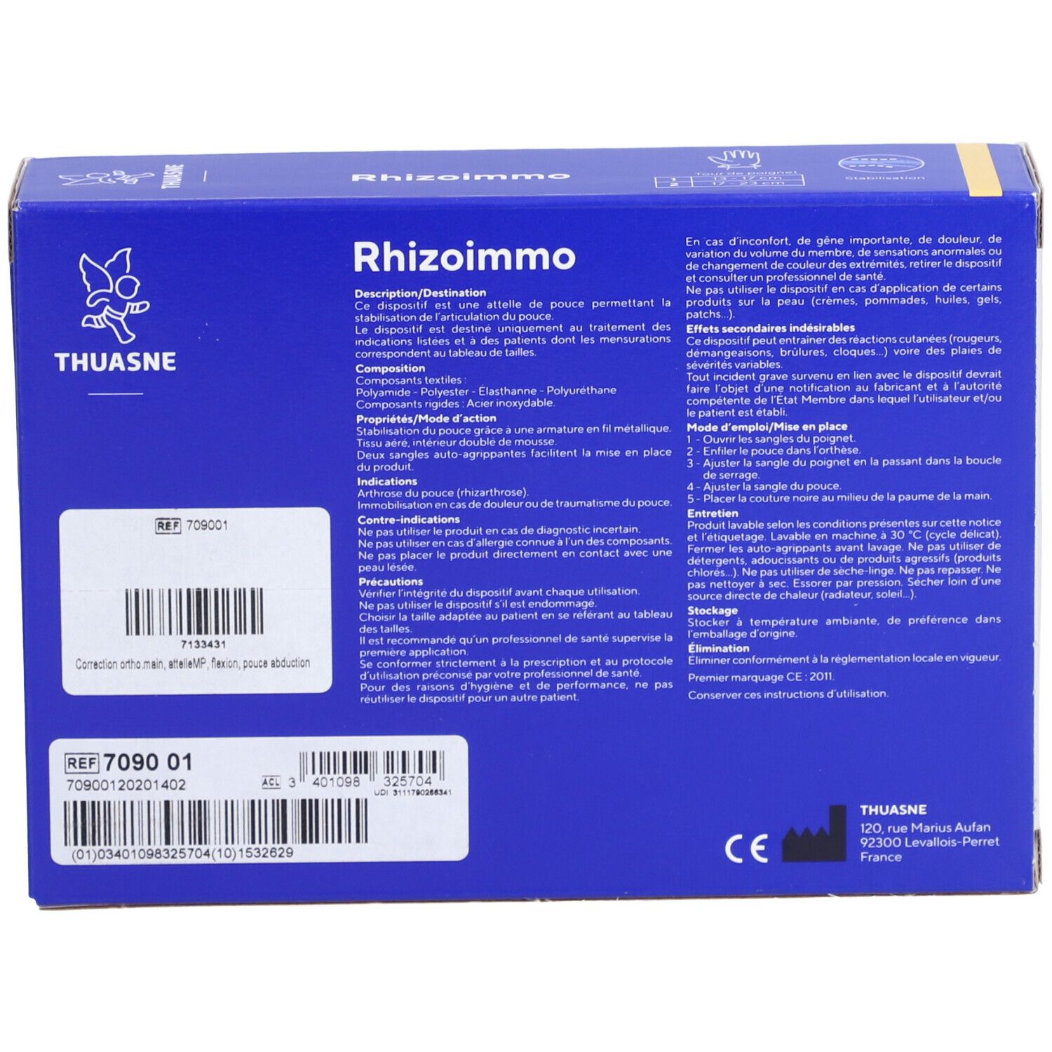 RHIZOIMMO - Orthèse de pouce statique d'immobilisation. gauche, taille 2 - unité