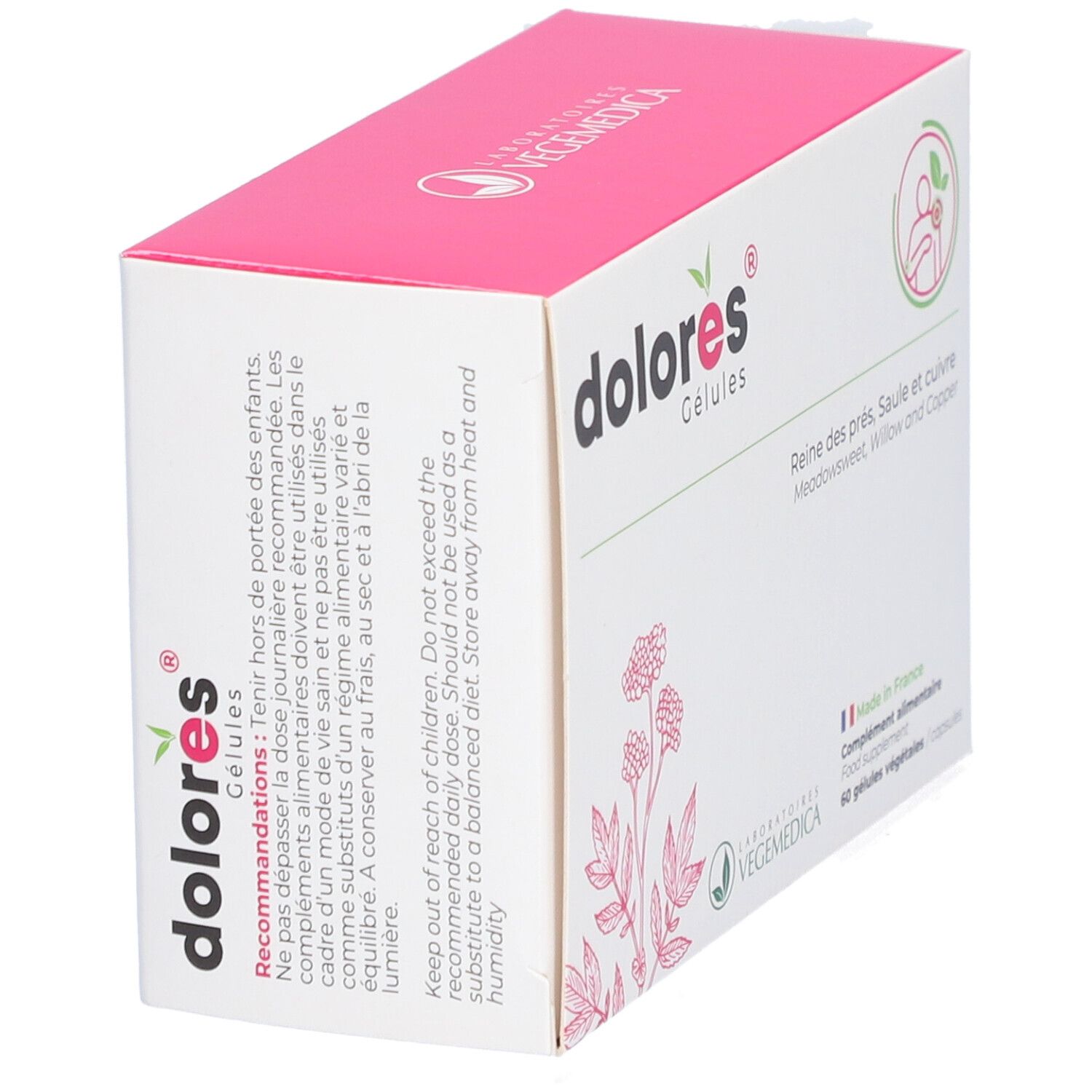 DOLORÈS® Gélules Reine des prés, Saule et cuivre