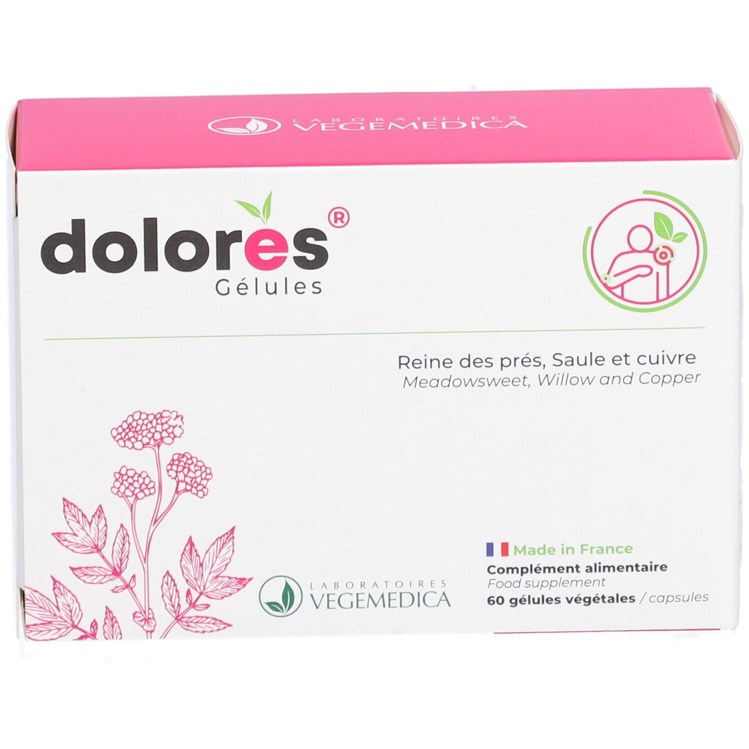 DOLORÈS® Gélules Reine des prés, Saule et cuivre