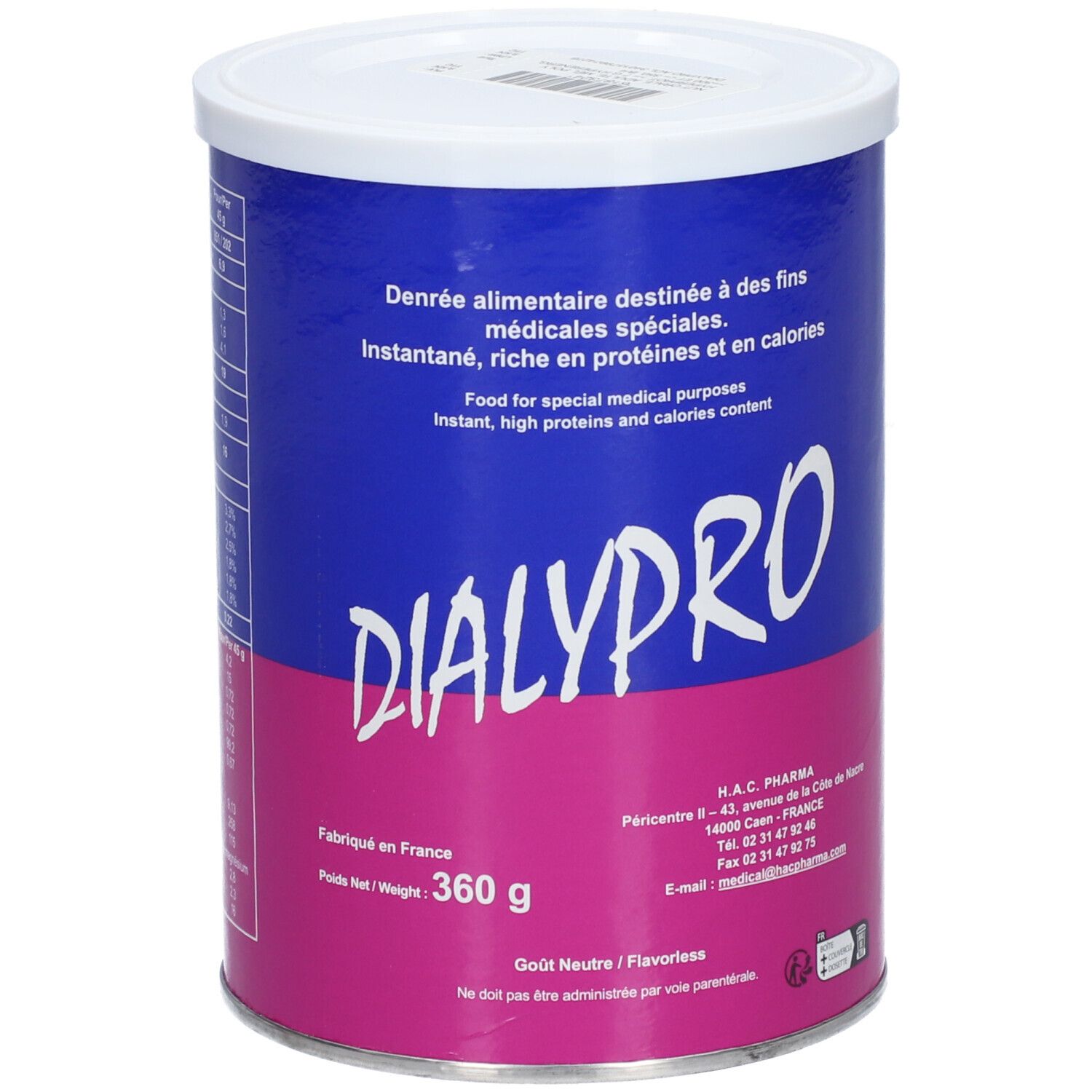 Dialypro - Denrée alimentaire destinée à des fins médicales spéciales