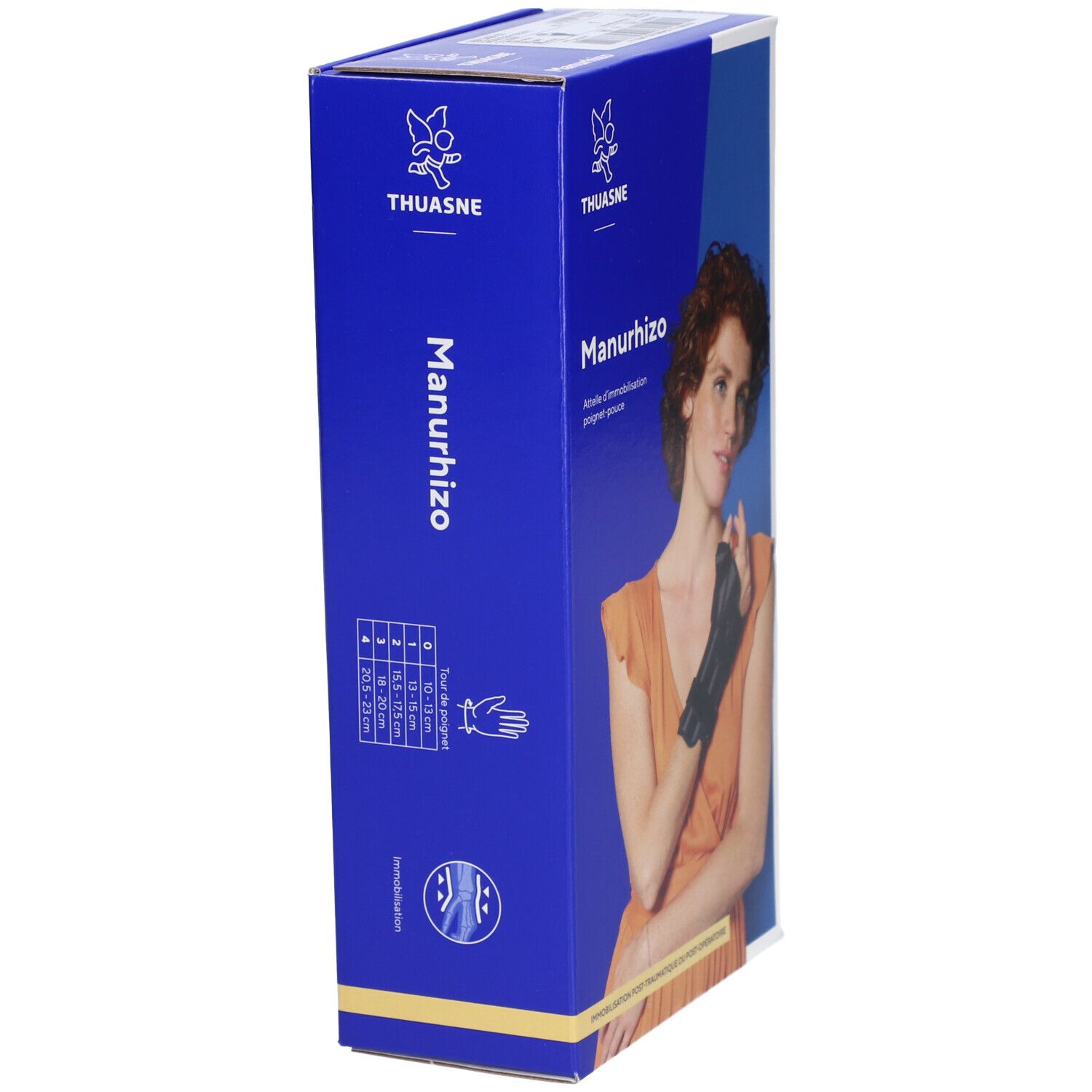 MANURHIZO - Attelle de poignet pouce d'immobilisation, rigide. droit, taille 1