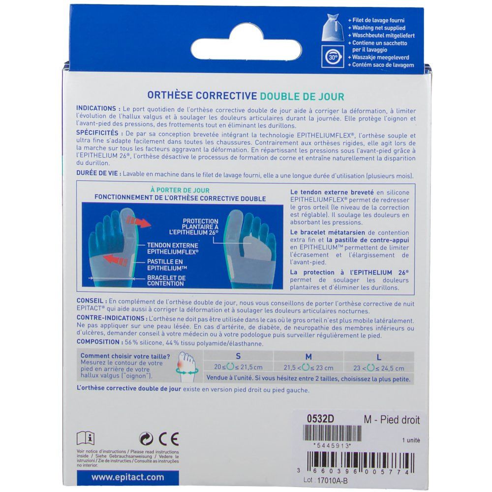 epitact® Orthèse corrective double jour droite M