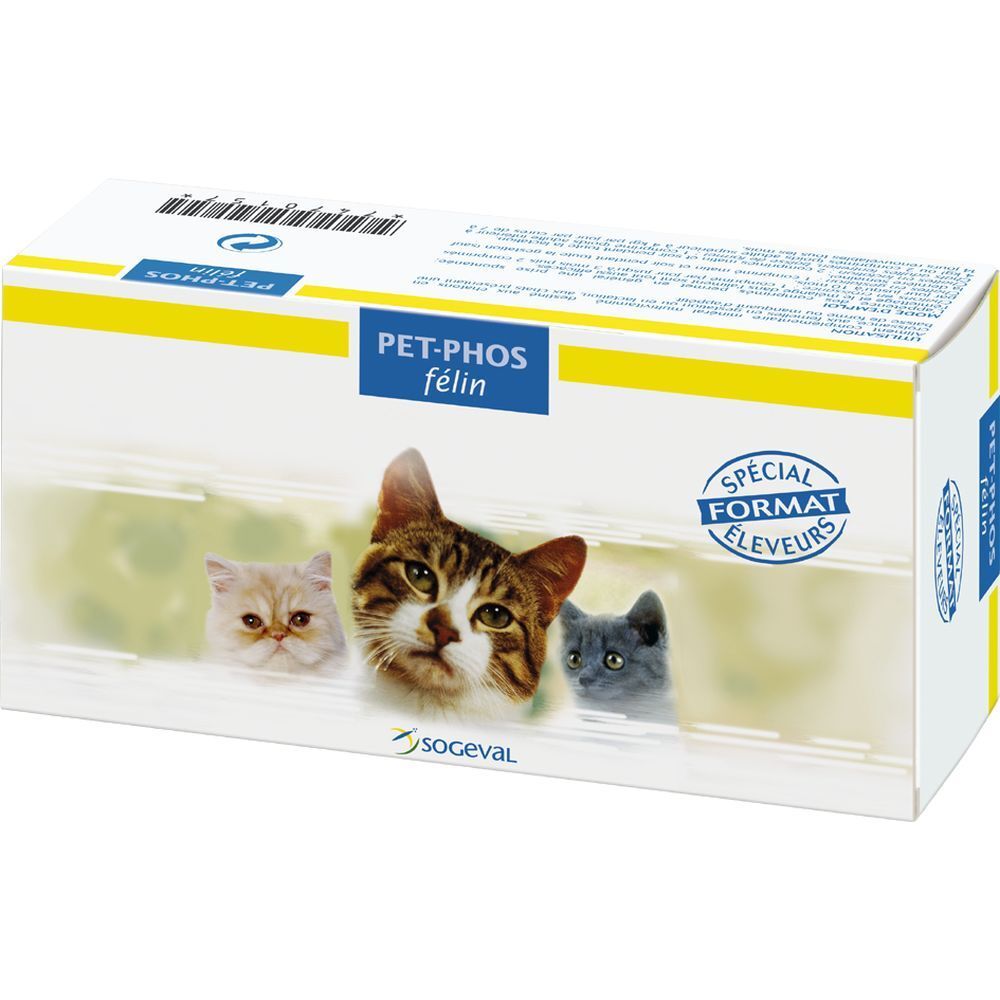 PET - PHOS CROISSANCE CHAT - Comprimé appétent, aliment complémentaire croissance pour cha