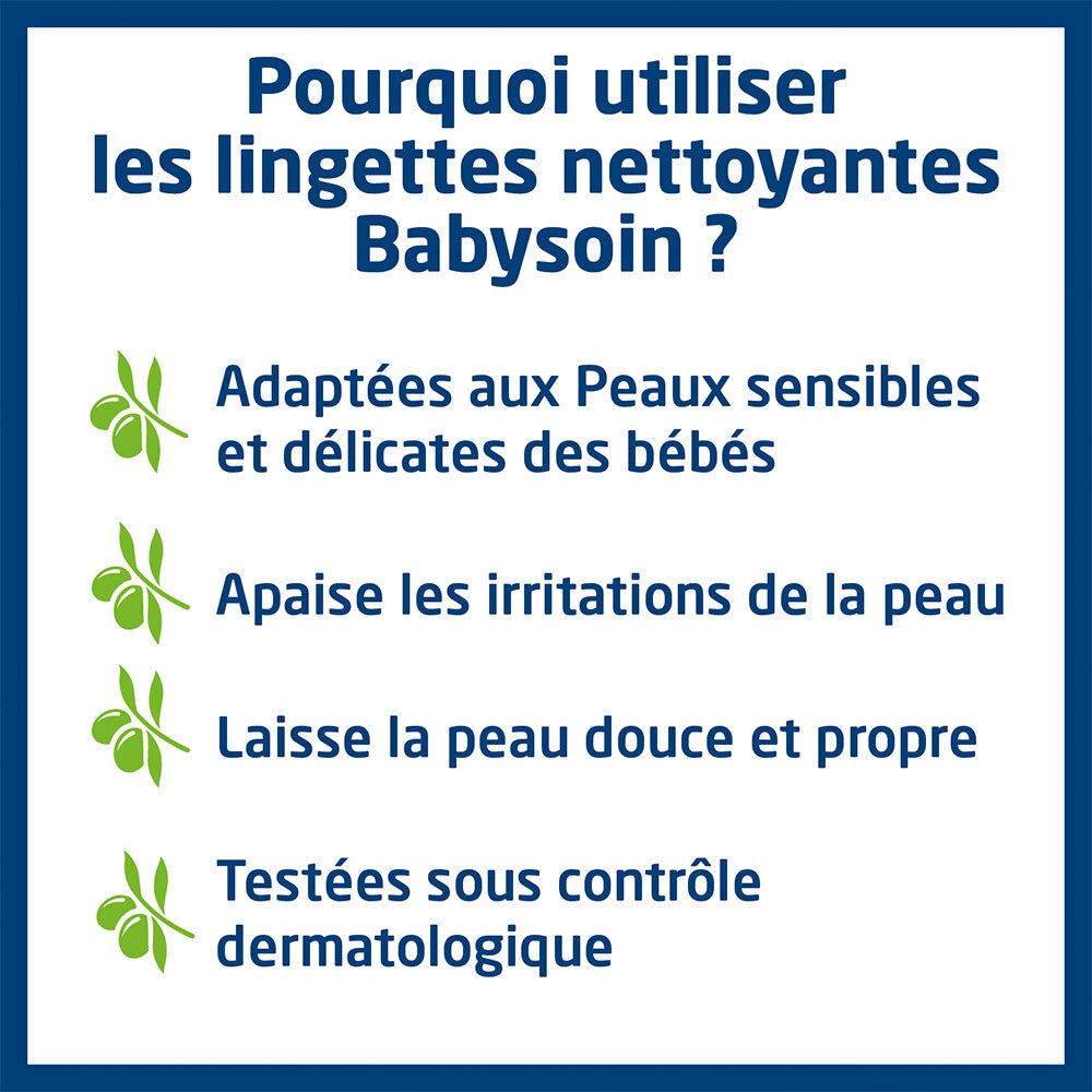 BABYSOIN Lingettes Nettoyantes - Lot de 2X70
