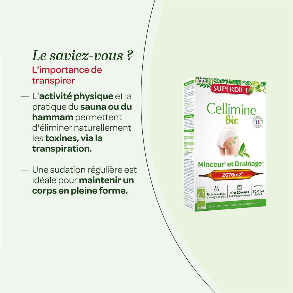 SUPERDIET Cellimine Bio - 20 ampoules de 15 ml