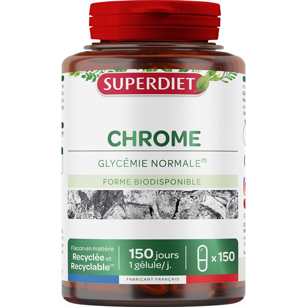 SUPERDIET Picolinate De Chrome - 150 gélules