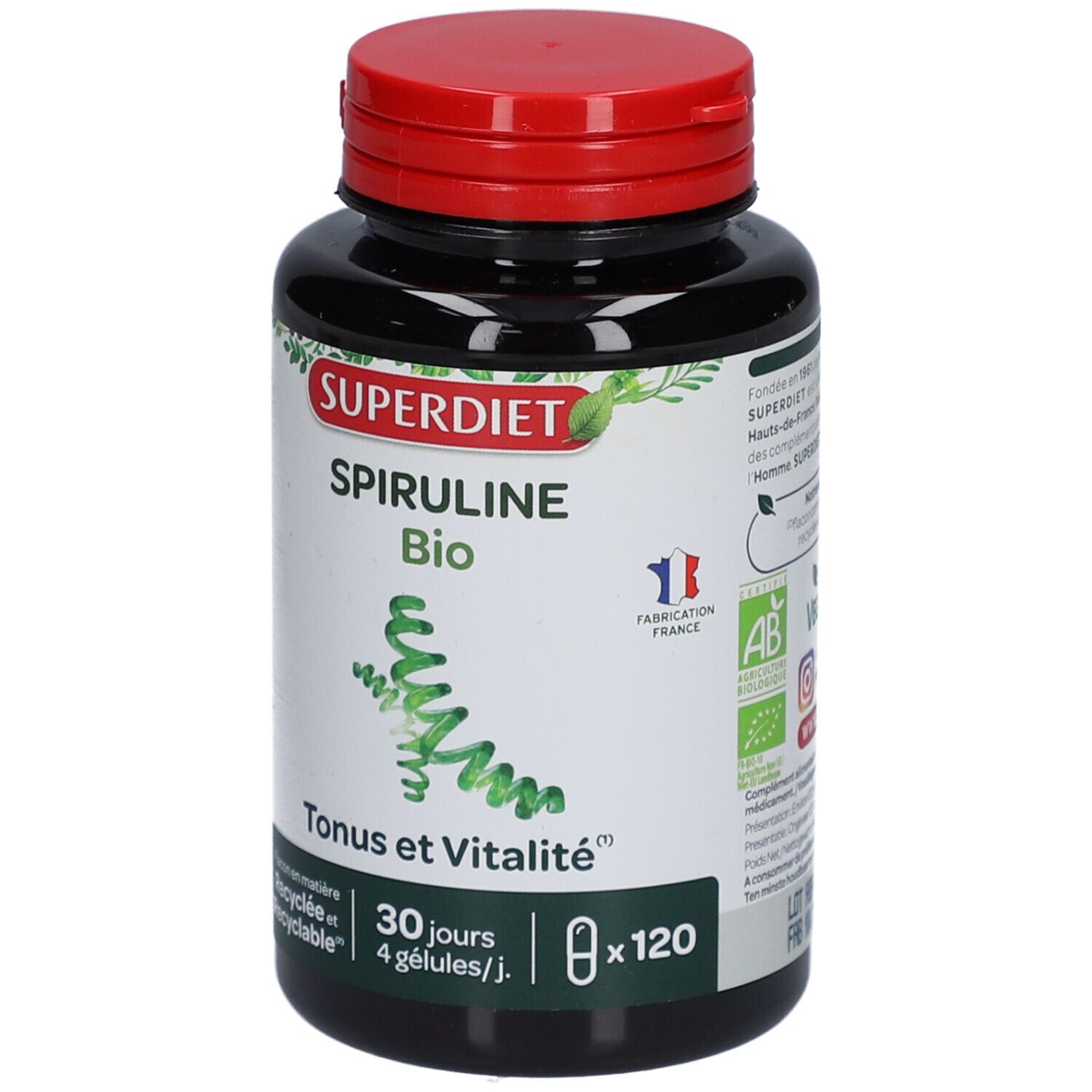 SPIRULINE BIO -120 gélules