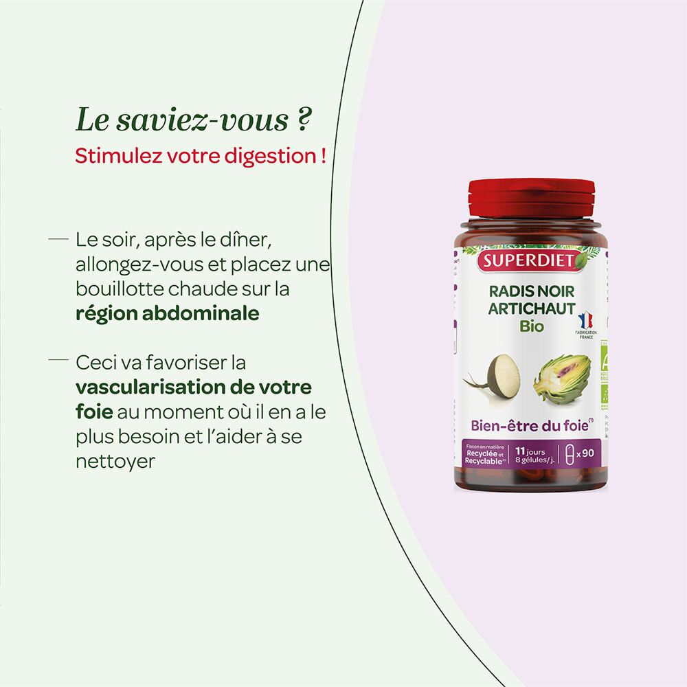 SUPERDIET Radis Noir - Artichaut Bio