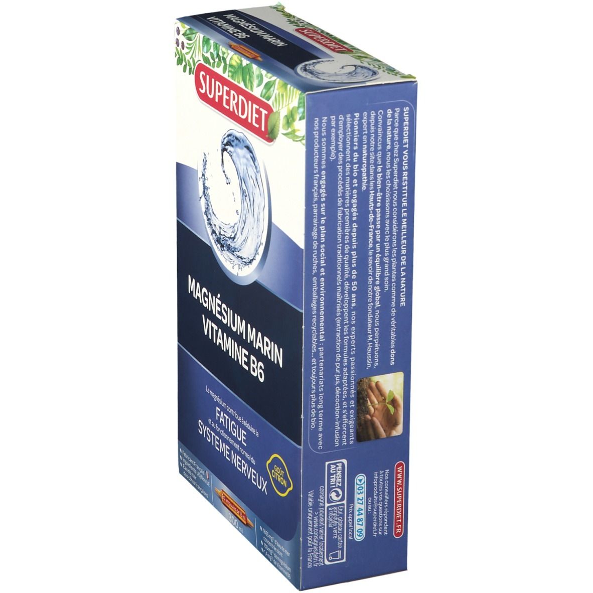 MAGNÉSIUM MARIN + VITAMINE B6 -  20 ampoules de 10 ml