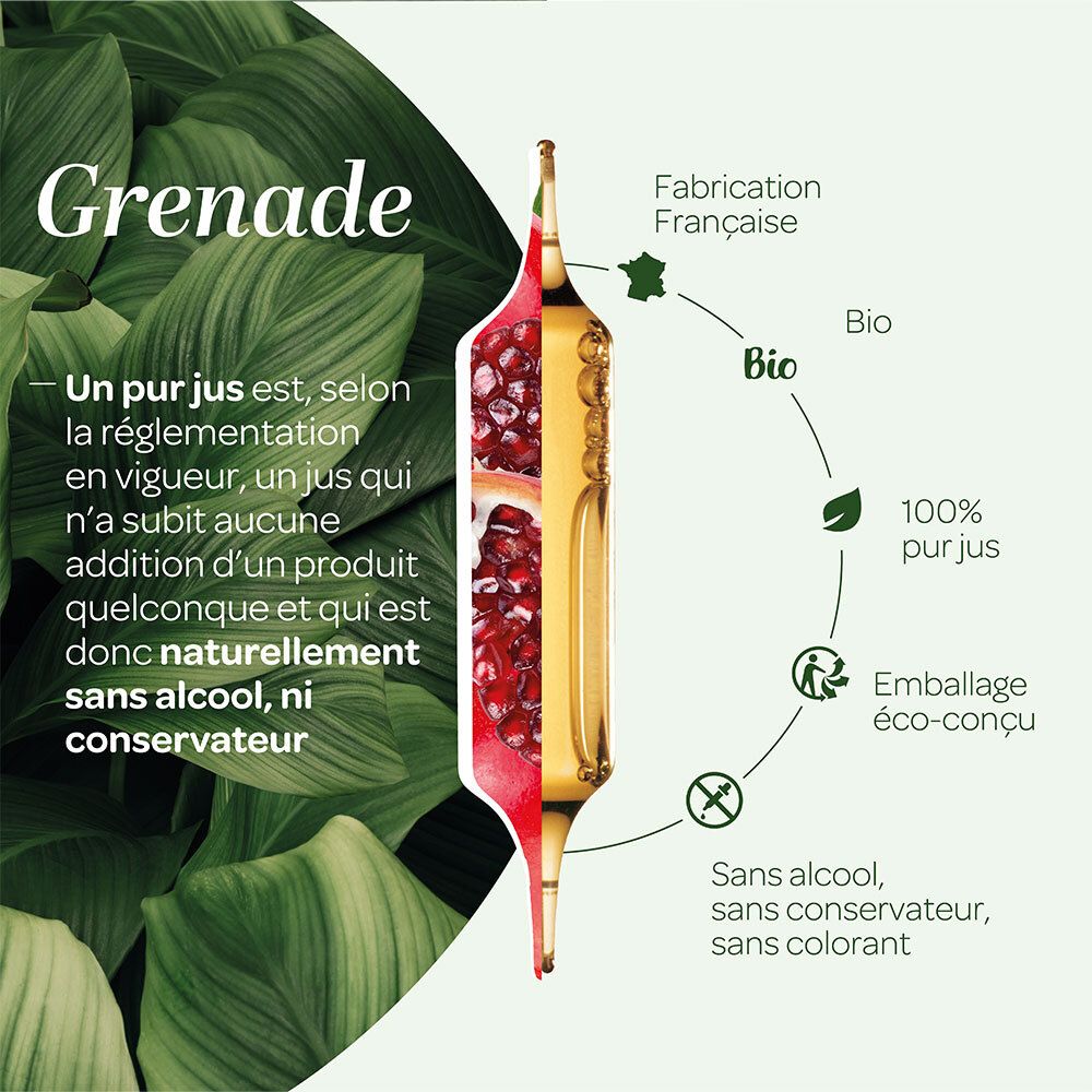 SUPERDIET Grenade Bio - 20 ampoules de 10 ml
