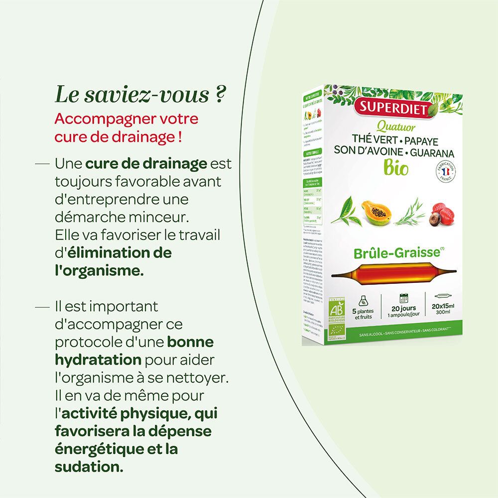 SUPER DIET Quatuor Bio  Brûle - Graisse Ampoule