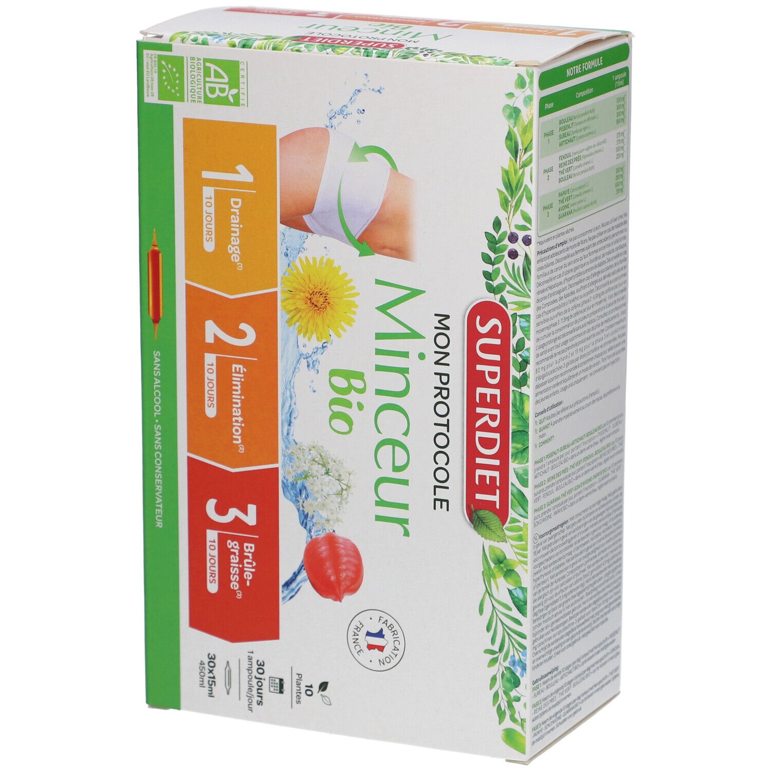 PROTOCOLE MINCEUR BIO - 30 ampoules de 15ml