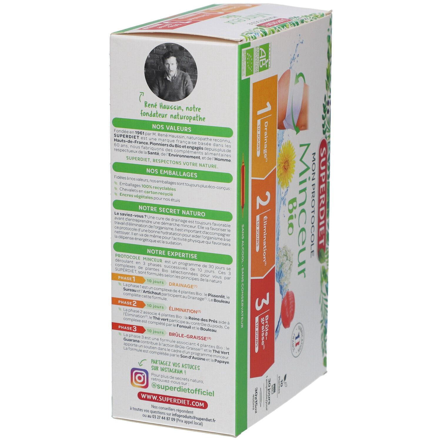PROTOCOLE MINCEUR BIO - 30 ampoules de 15ml