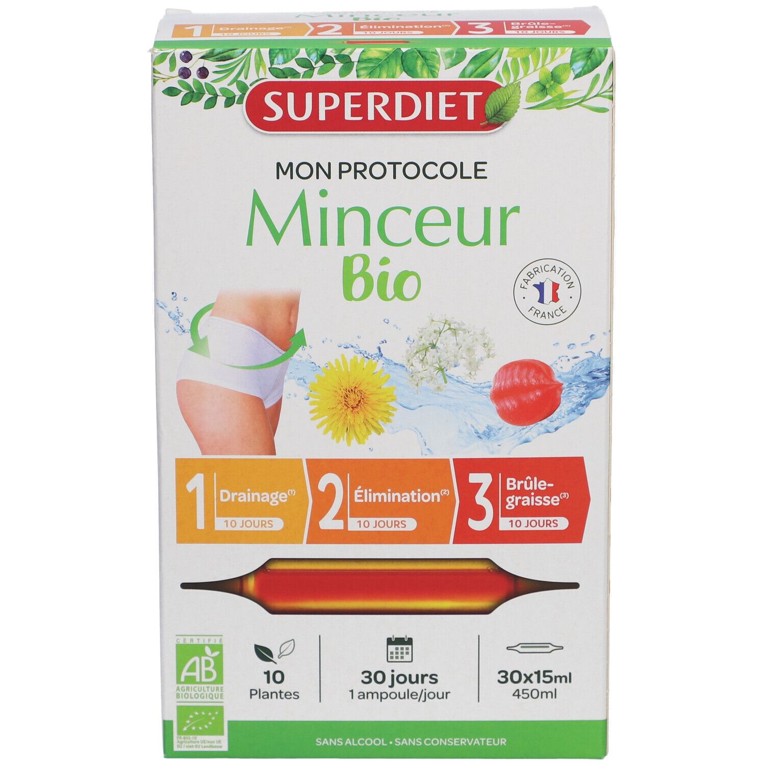 PROTOCOLE MINCEUR BIO - 30 ampoules de 15ml