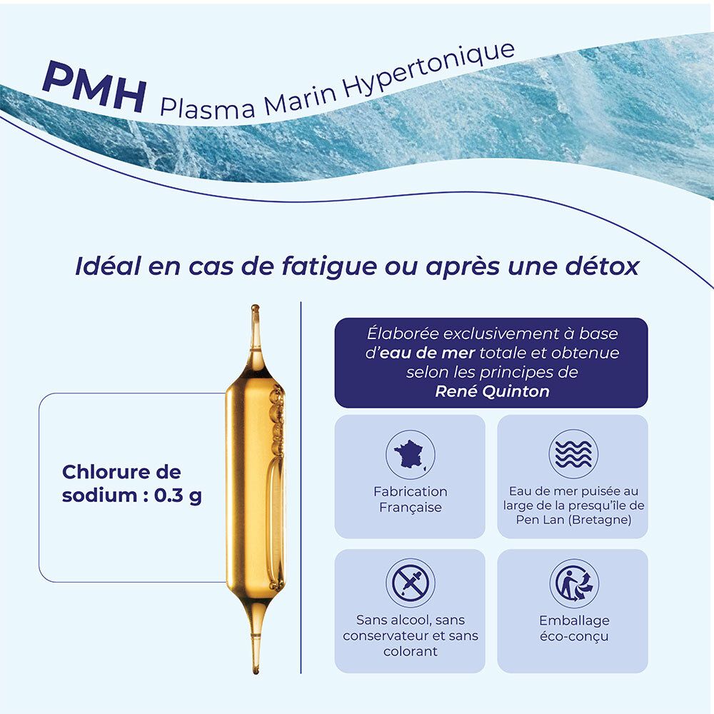PMH  (Plasma marin hypertonique)  - 20 ampoules de 10 ml