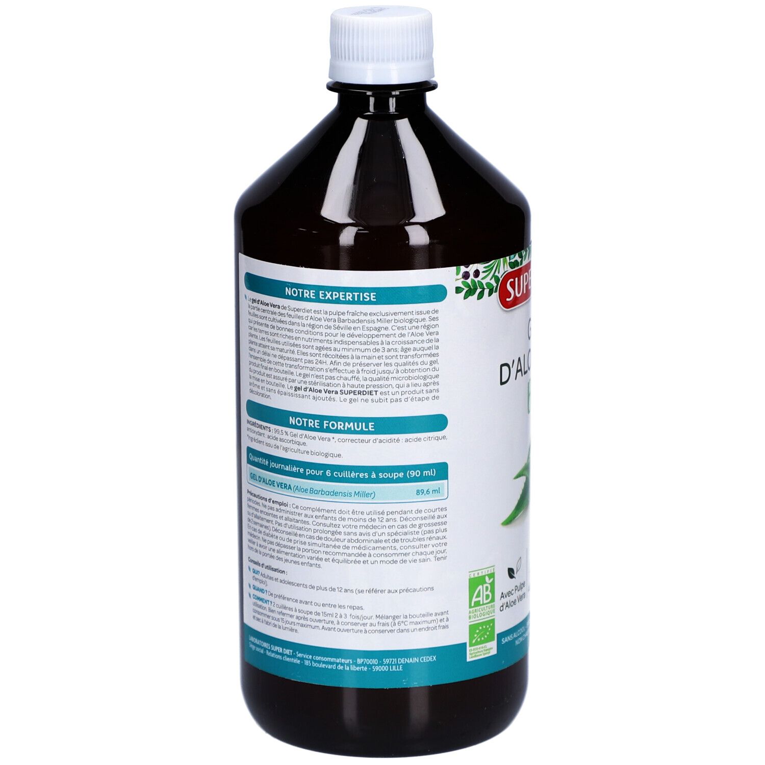 GEL D'ALOE VERA BIO - 1L