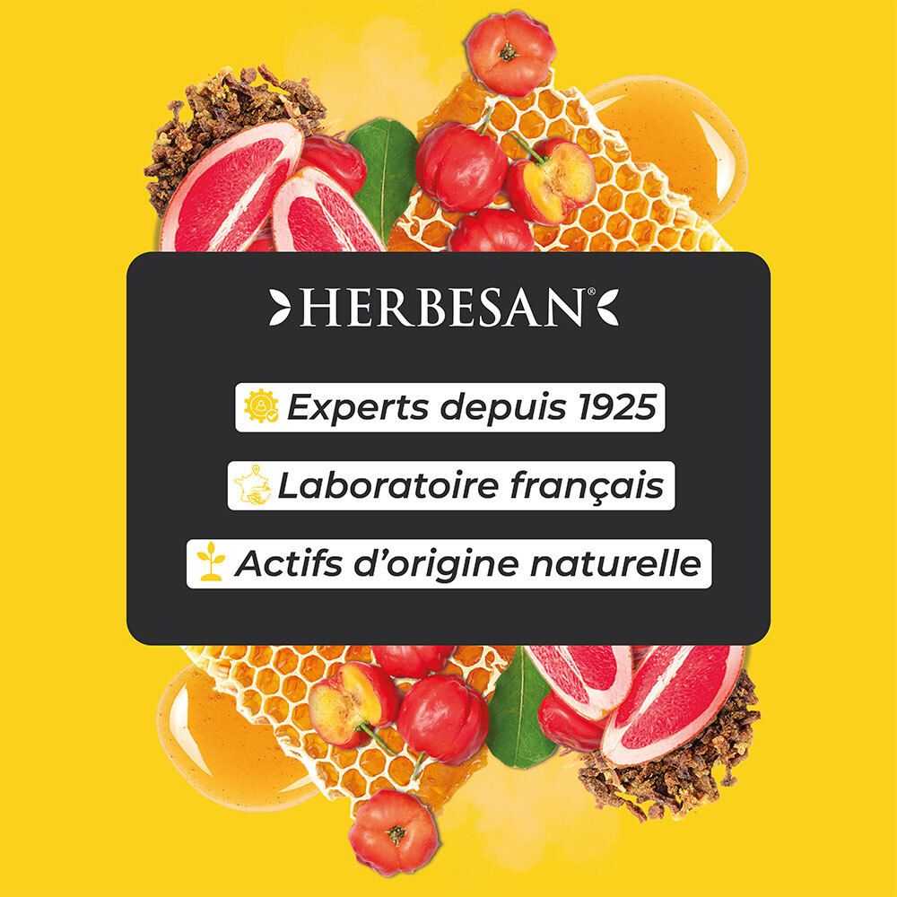 Logo HERBESAN et informations. Experts depuis 1925, laboratoire français, ingrédients naturels.