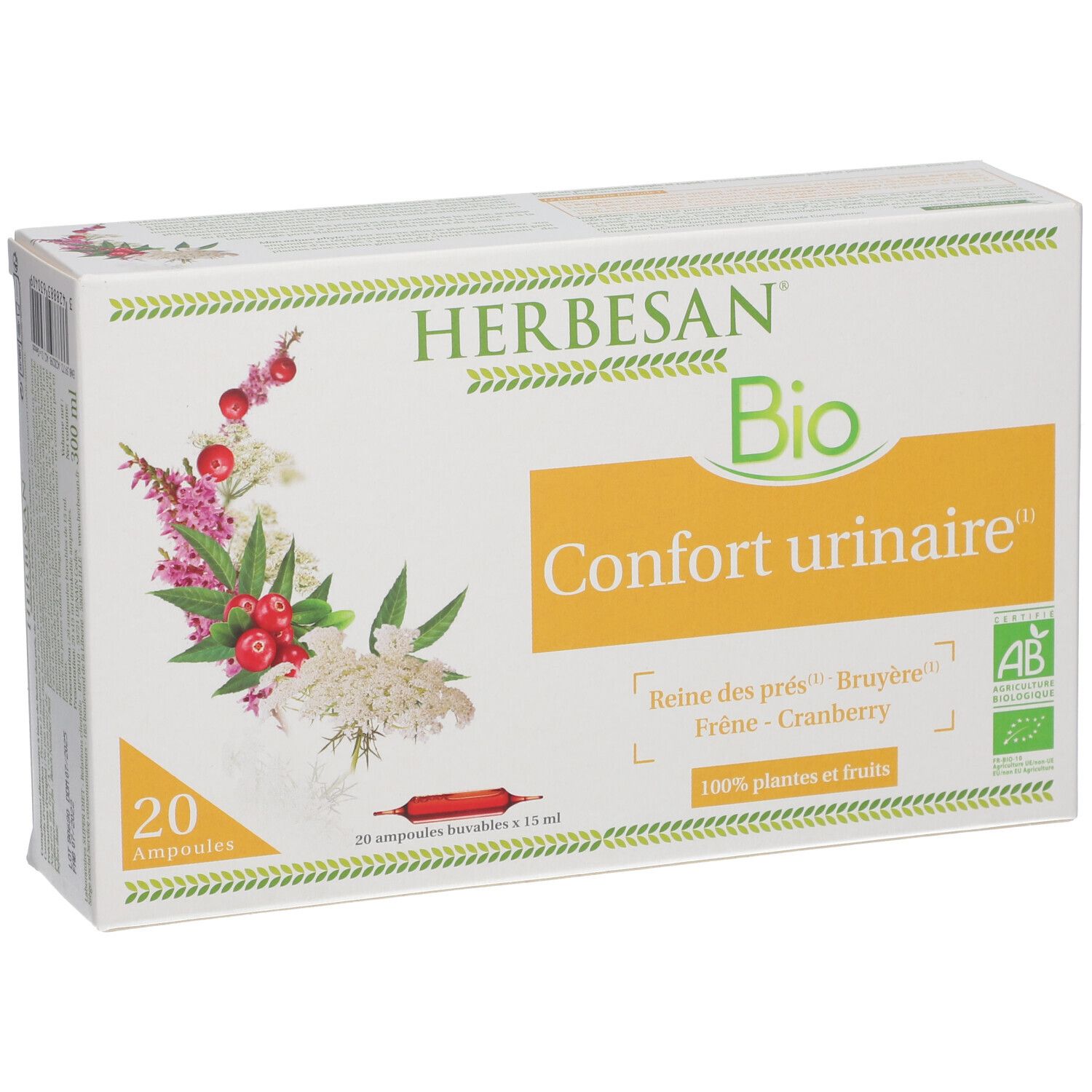HERBESAN0® Reine des prés Confort urinaire Bio Ampoule