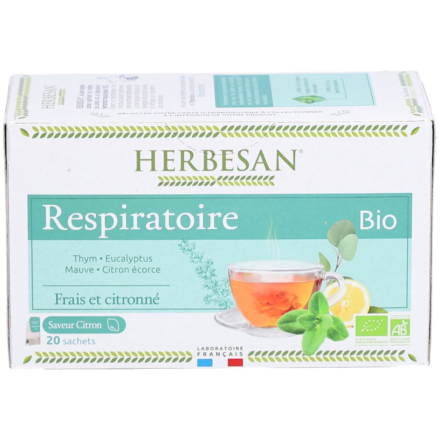 Herbesan Infusion Thym Confort Respiratoire Bio N°14