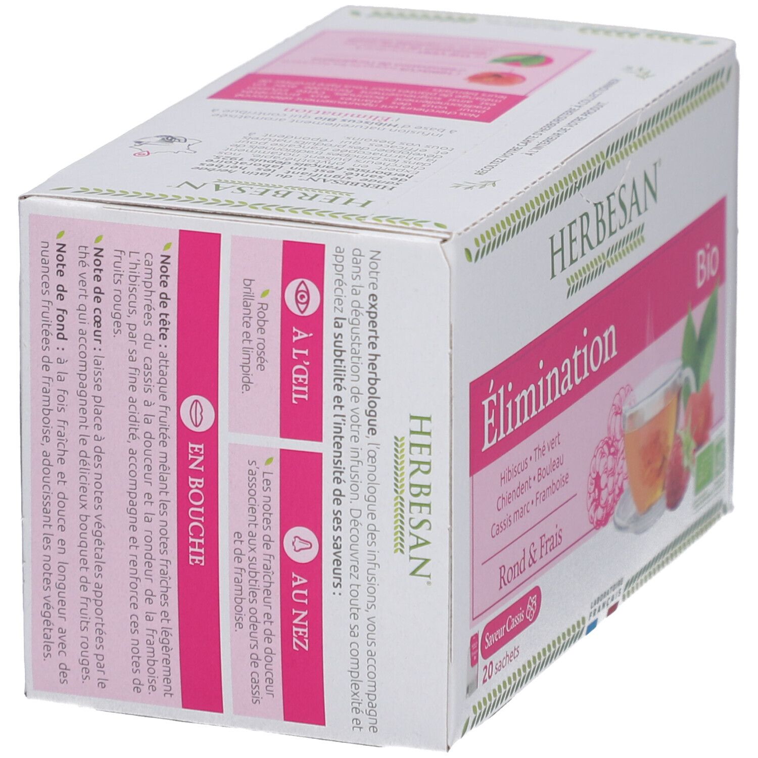 Herbesan Infusion Bio Hibiscus Goût Framboise Citron