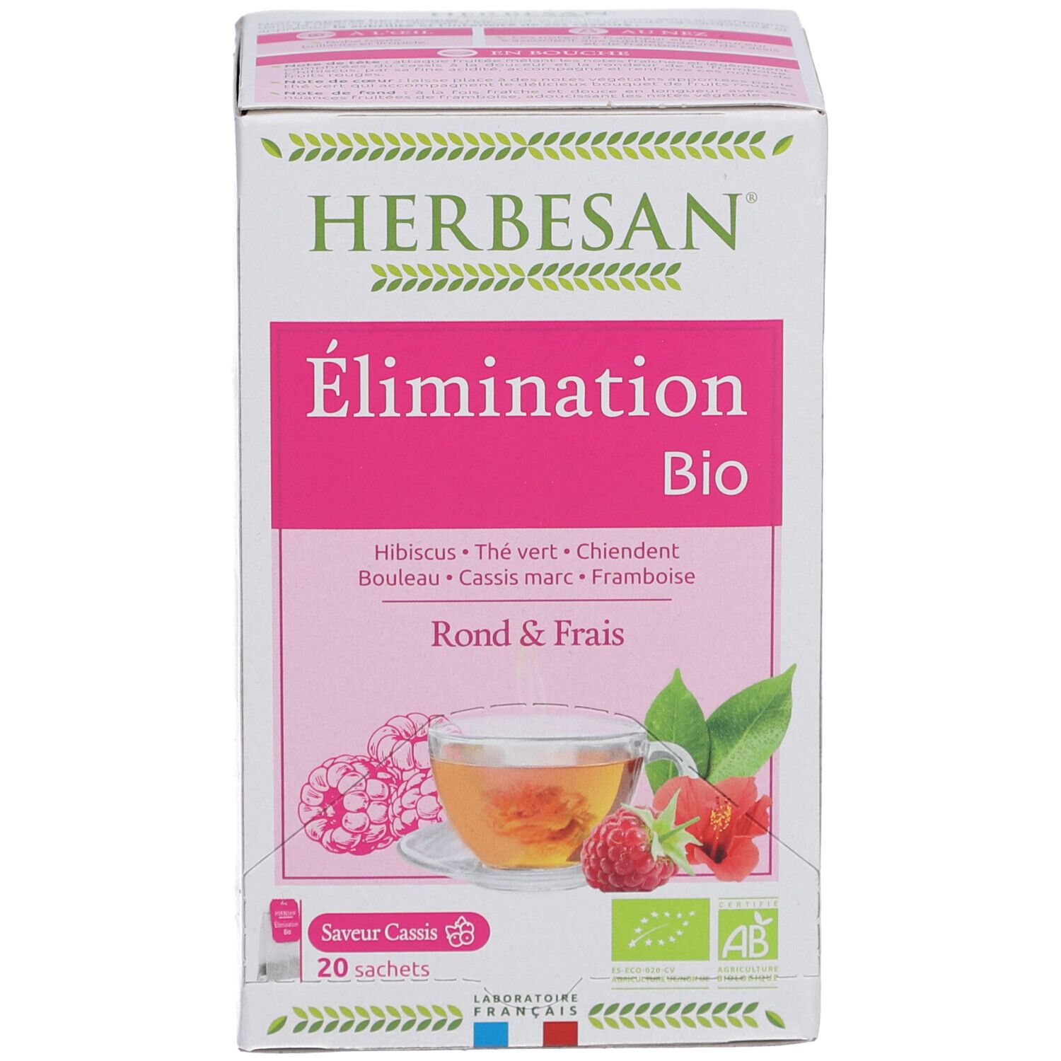 Herbesan Infusion Bio Hibiscus Goût Framboise Citron
