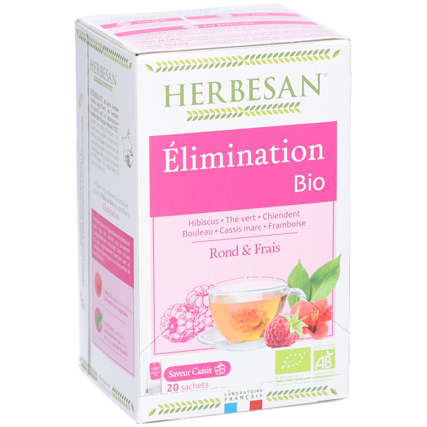 Herbesan Infusion Bio Hibiscus Goût Framboise Citron