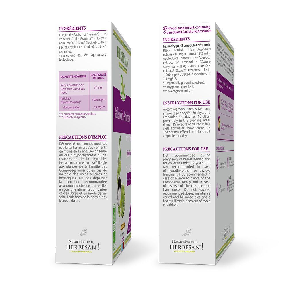 Herbesan Bio Digestion Radis Noir Artichaut