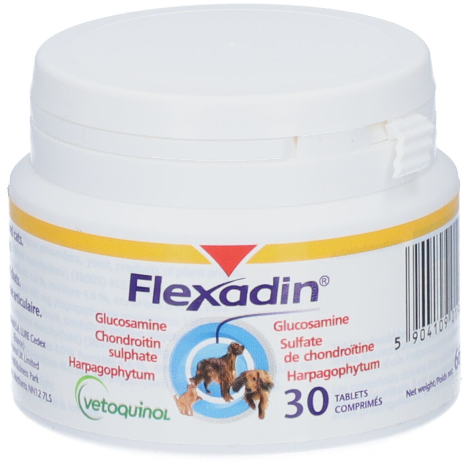 FLEXADIN - Comprimé sécable, aliment complémentaire, pour chien et chat.  - bt 30