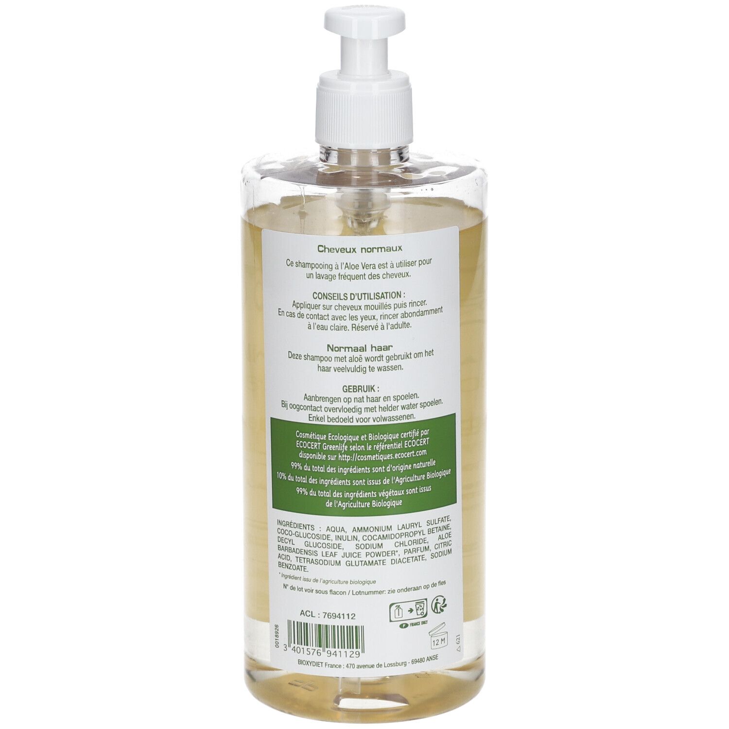 Bio Formule Shampooing Aloe Vera Lavage fréquent