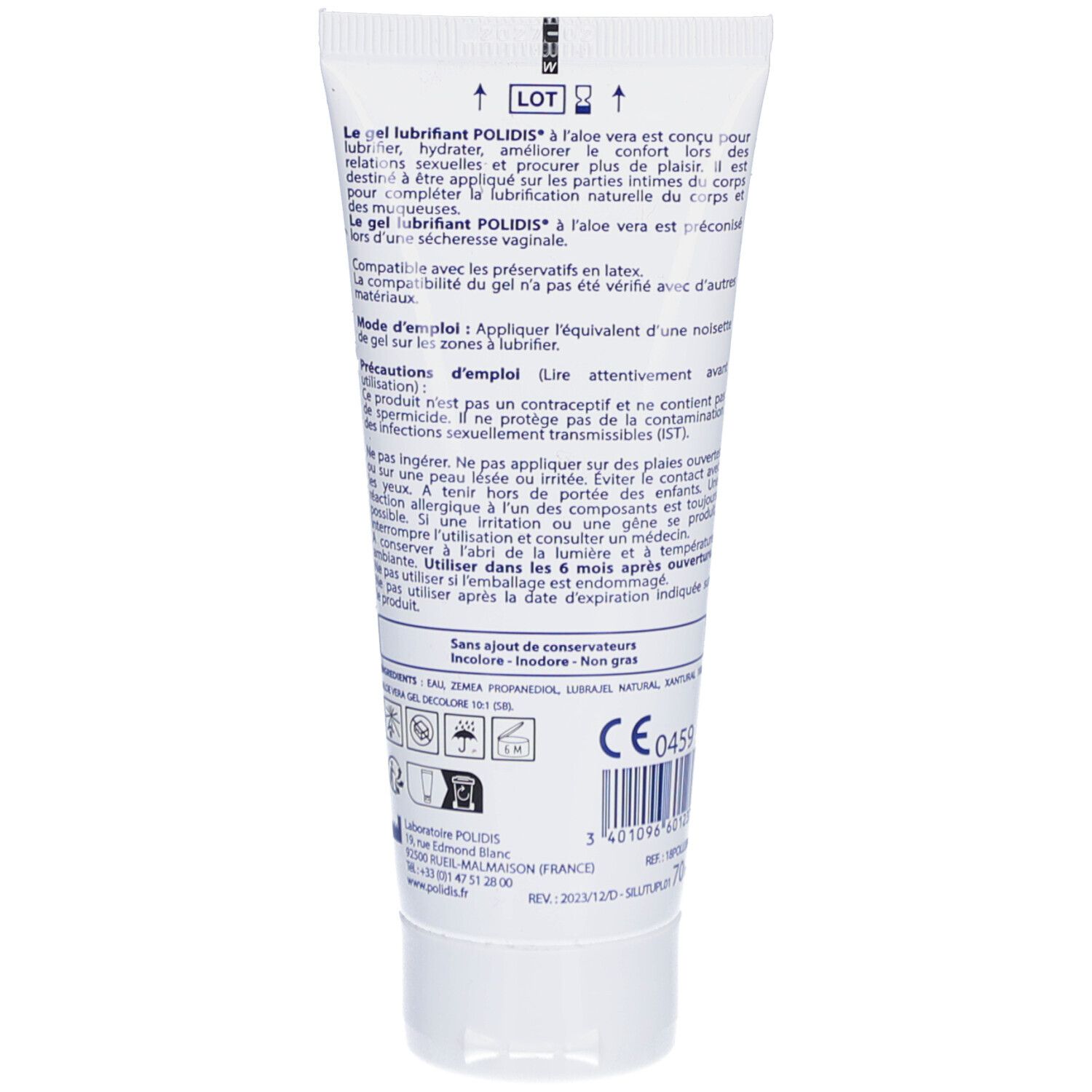 POLIDIS Gel Lubrifiant Aloé Vera