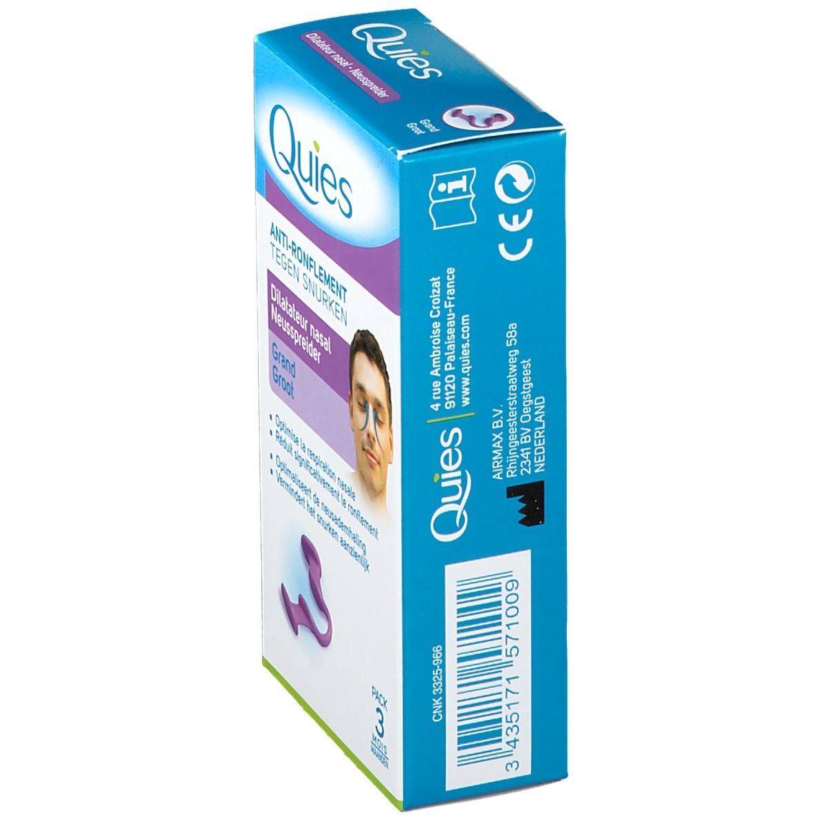 Quies dilatateur nasal anti-ronflement grade taille