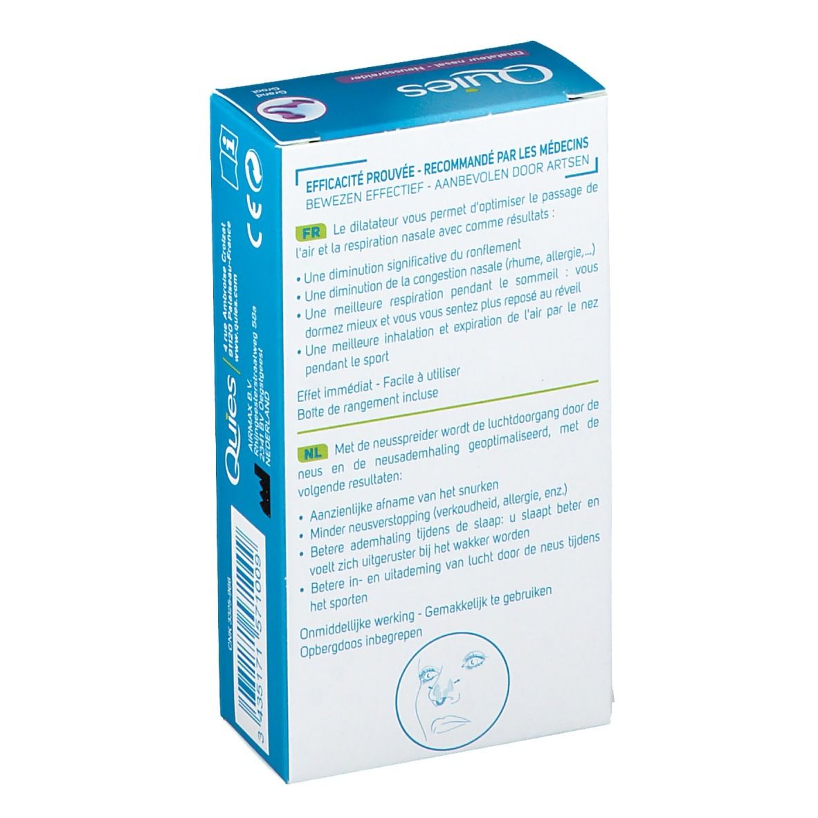 Quies® Dilatateur Nasal Anti-ronflement Grand 1 pc(s) - Redcare Pharmacie