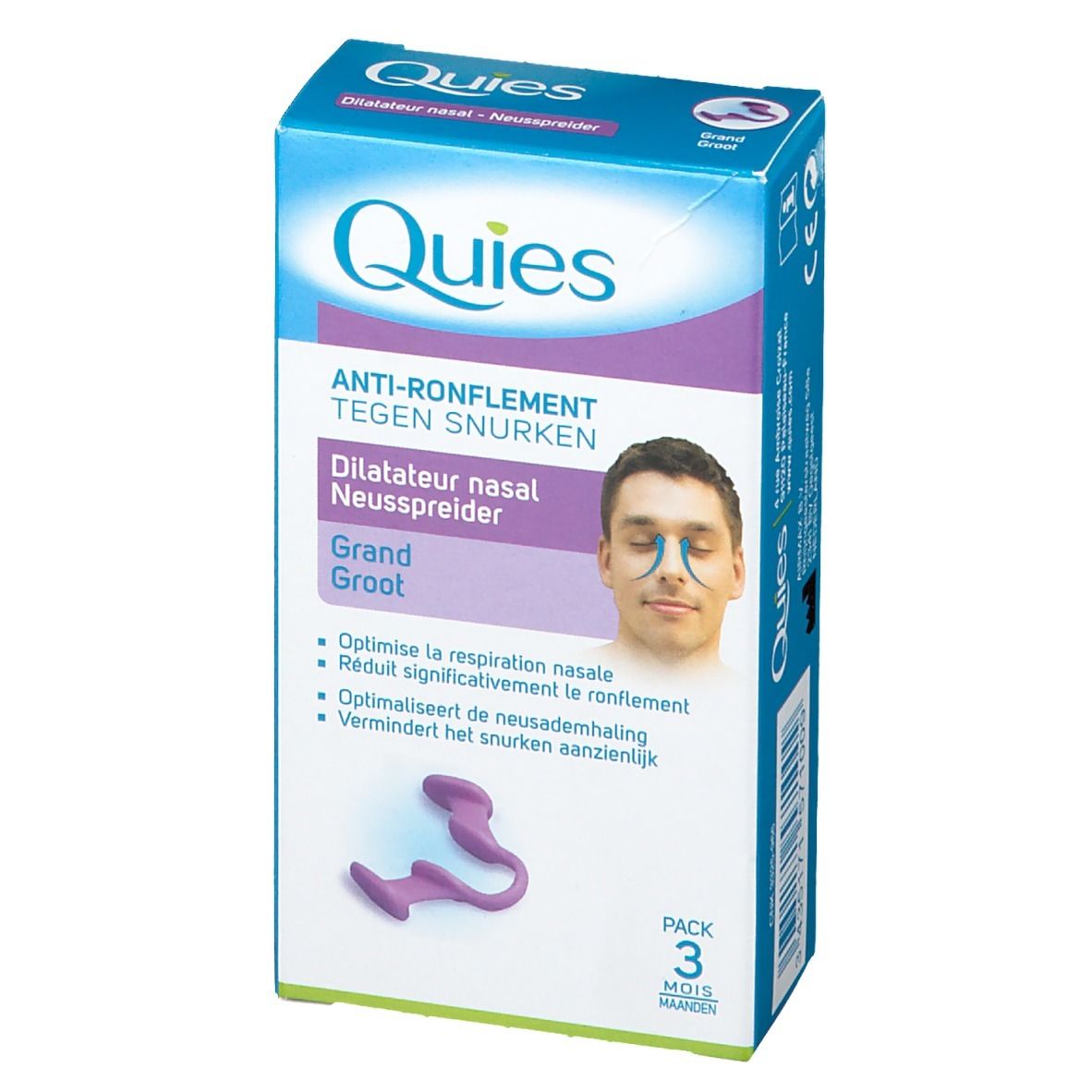 Quies® Dilatateur Nasal Anti-ronflement Grand