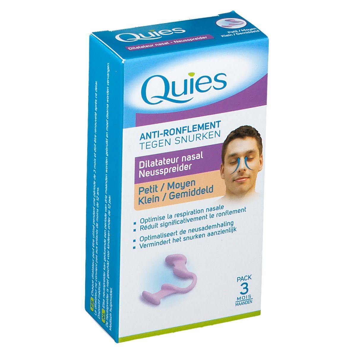 Quies® Dilatateur Nasal Anti-ronflement Petit/Moyen