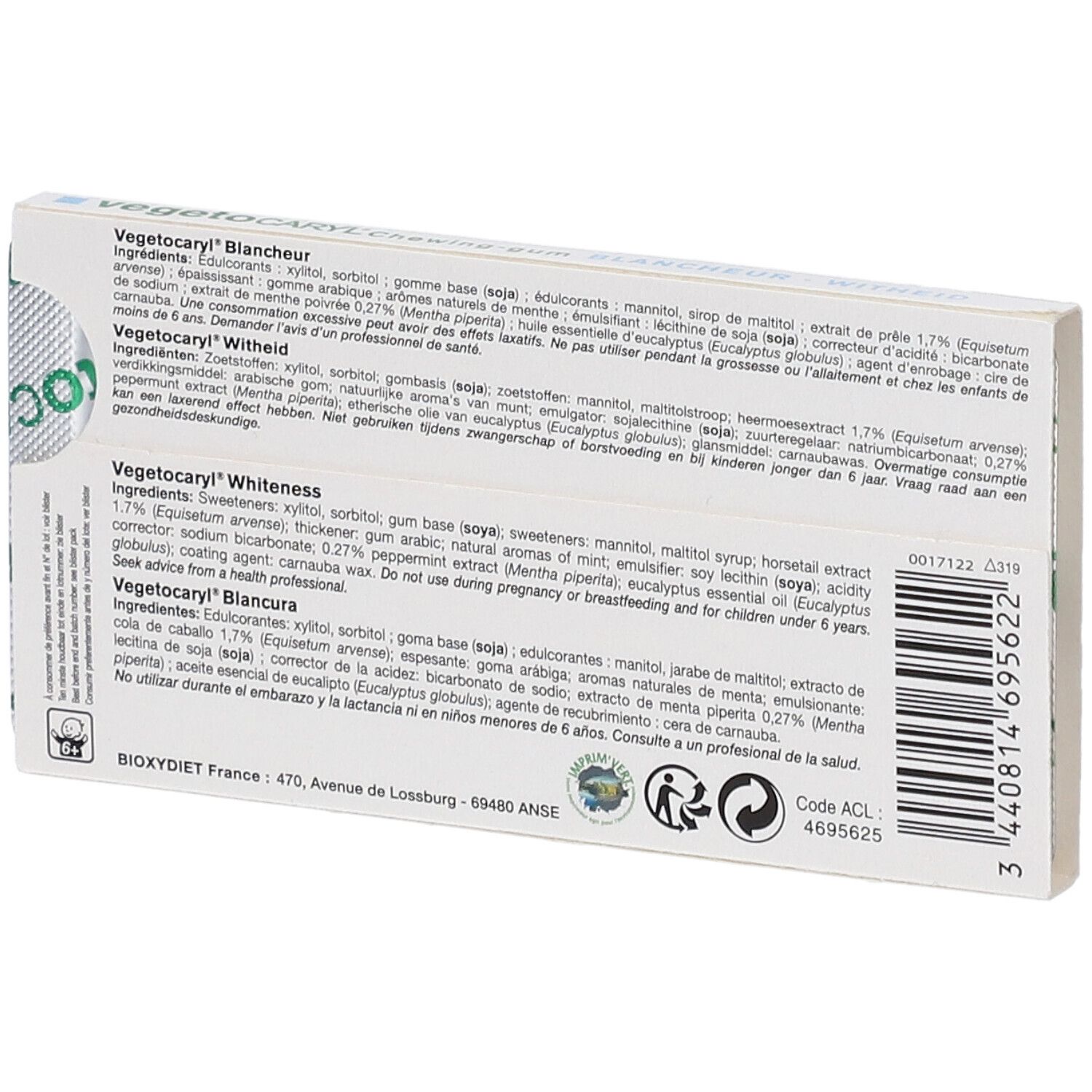 vegetoCARYL® Chewing-gum Blancheur